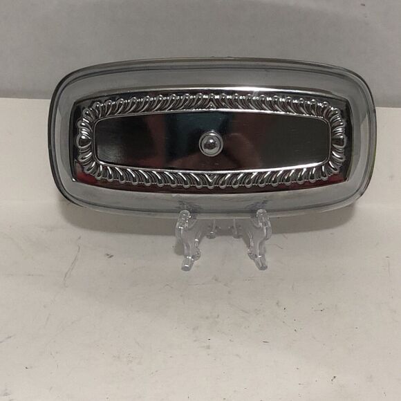 VTG 1974 Irvinware Butter Dish W/ Holder & Glass Insert Made In USA. NO KNIFE - Picture 5 of 8